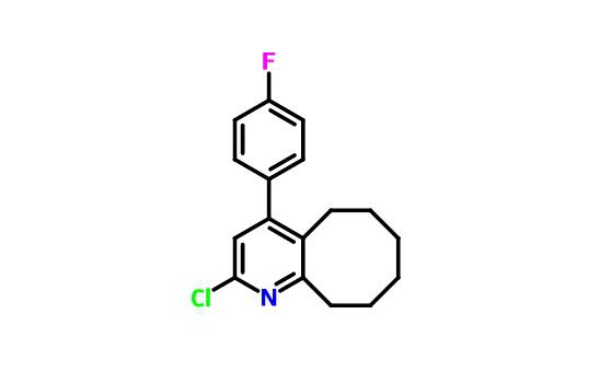 2-kloro-4- (4-fluorofenil) -5,6,7,8,9,10-heksahidrociklookta [b] piridin CAS 132813-14-0