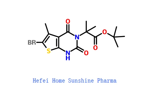Terc-butil2- (6-bromo-5-metil-2,4-diokso-1,4-dihidrotieno [2,3-d] pirimidin-3 (2H) -il) -2-metilpropanoat CAS 1434643-33-0