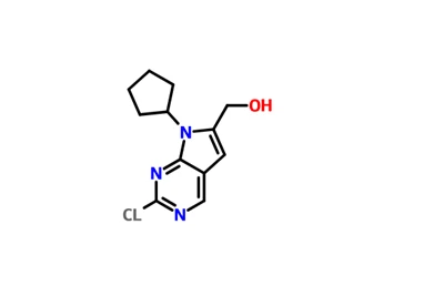2-kloro-7-ciklopentil-7H-pirolo[2,3-d]pirimidin-6-metanol CAS 1374639-77-6